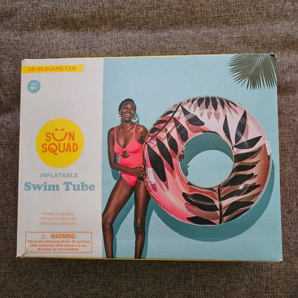 SUN SQUAD Inflatable Swim Tube - 48 Inch Diameter